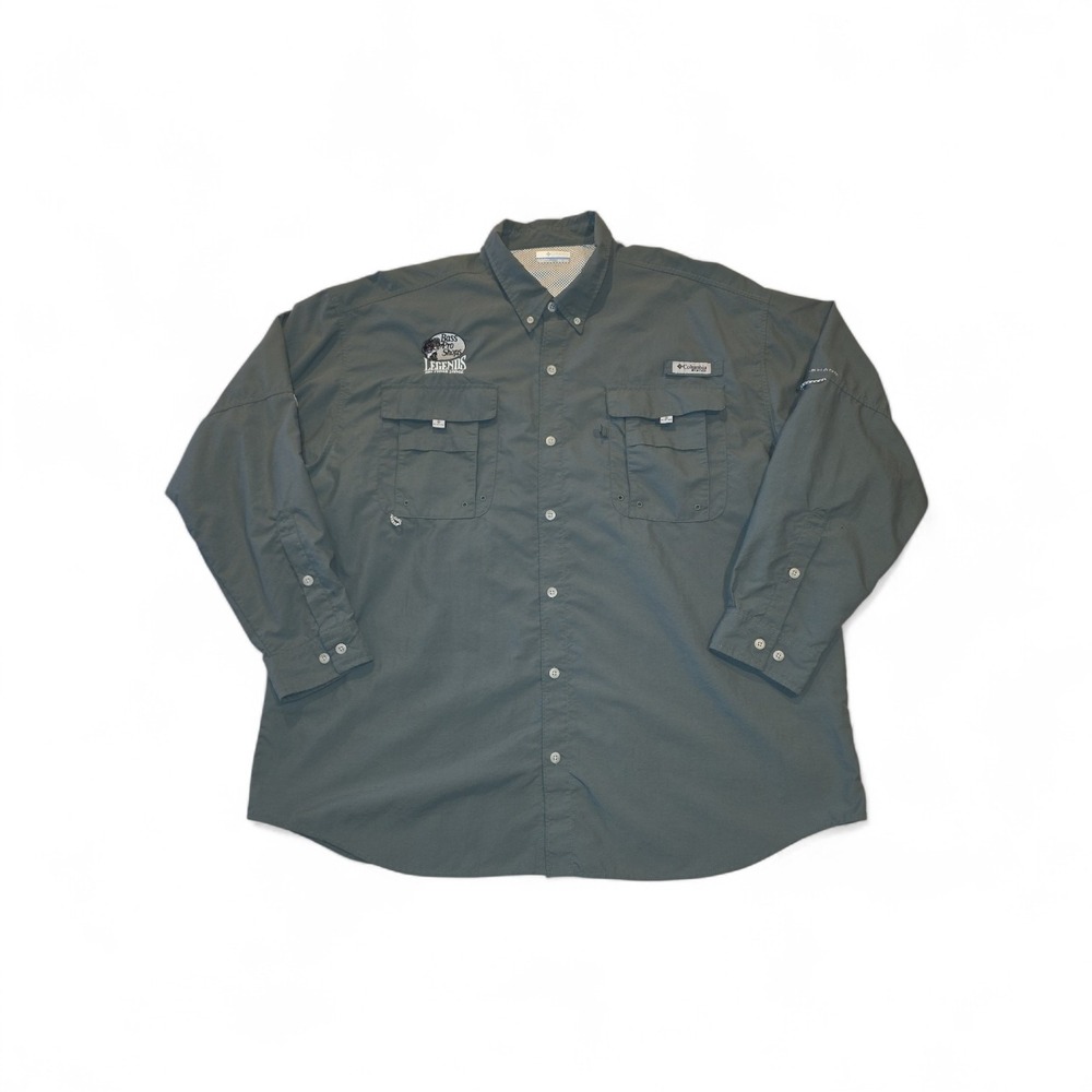 Columbia PFG Bass Pro Shops Legends Fishing Shirt XXL Long Sleeve Vented